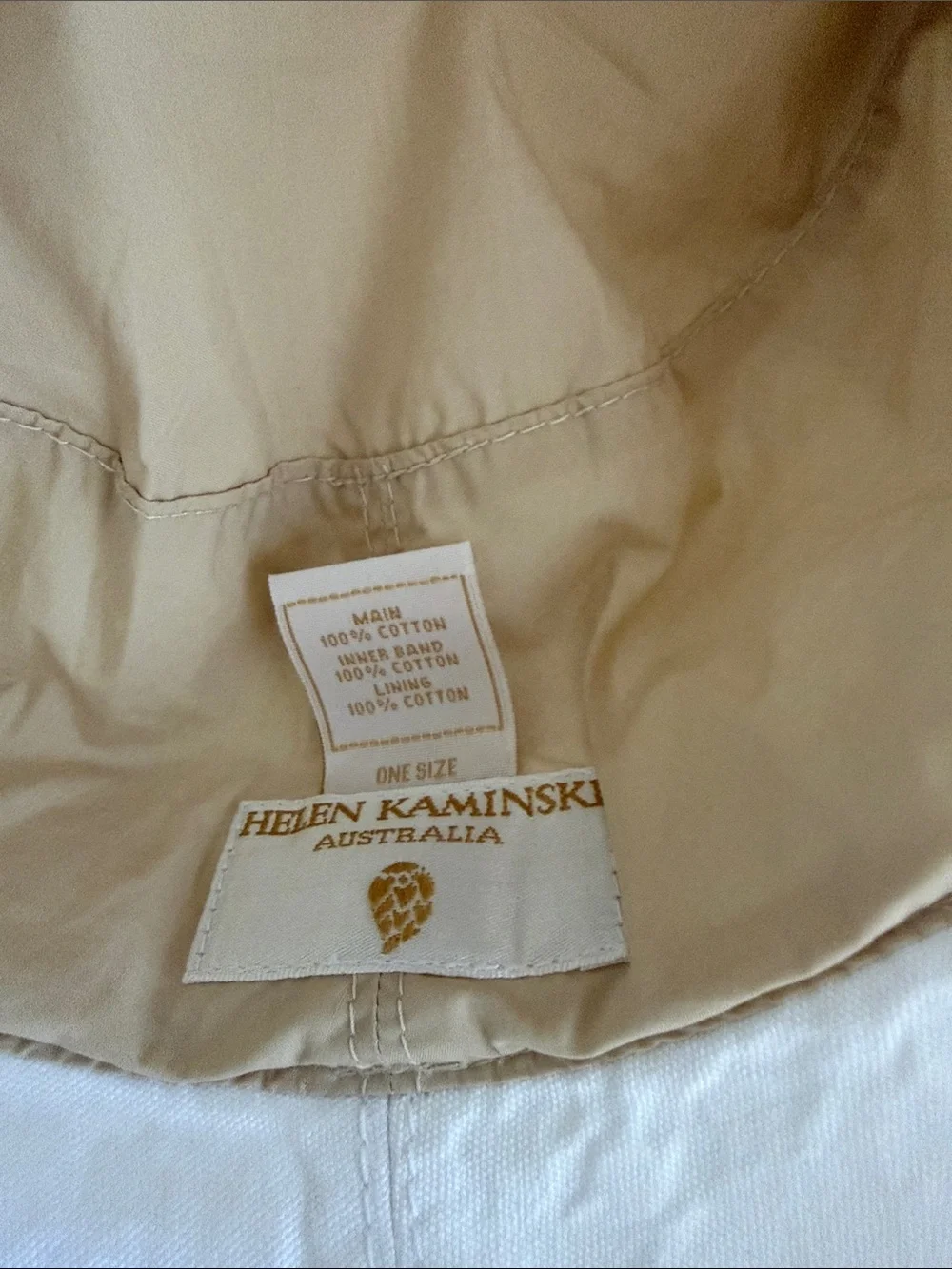 Helen Kaminski White Women's Sun Bucket Hat - Picture 2 of 4